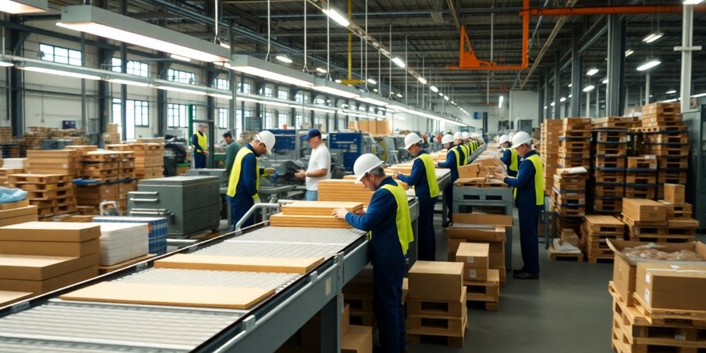 Produktionseffizienz in einer modernen Fabrikumgebung.