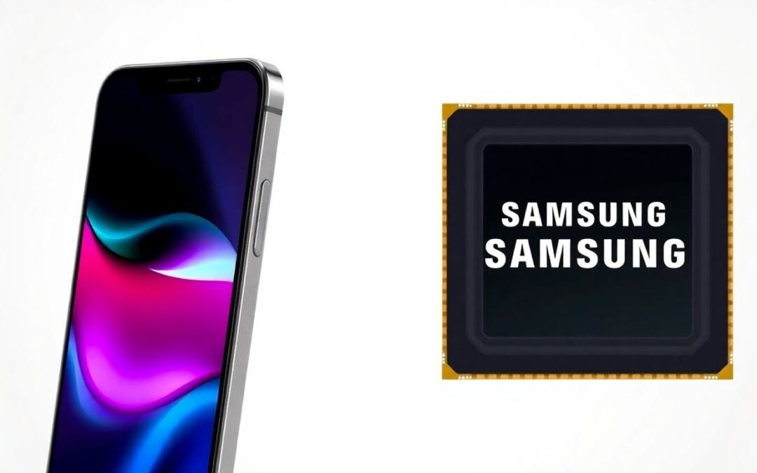 iPhone und Samsung-Kamerasensor nebeneinander